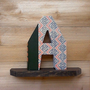 BOOK LETTER (A), #221 ...Ready Made Letter, Readers Digest Condensed Books, Letter book, Initial Book, Cut letter book, Wedding, Monograms,