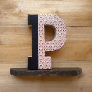 BOOK LETTER (P), #276 .... Ready Made Letter, Cut Book Letters, Book Cut Letters, Classroom, Bridal Shower, New Baby Gift, Nursery Decor