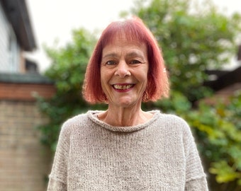 Hand-Knitted Fair Isle Pullover: Fluffy Alpaca & Silk Jumper