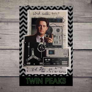 Twin Peaks Poster, The Black Lodge, Twin Peaks Give 1990&#39;s tv, David Lynch, Twin Peaks Art, Cult Classics Gift, 90&#39;s Tv Show Gift