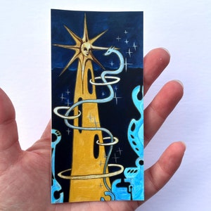 Fine Art Sticker, Cosmic Inspired - Unique Artist Gift - Artsy Sticker - Surreal Painting