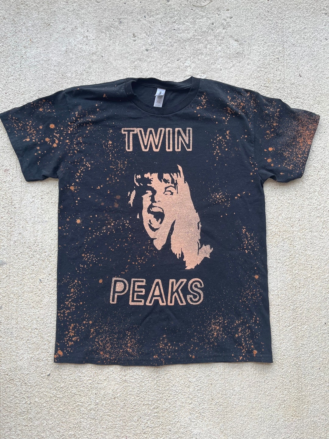 Twin Peaks Laura Palmer Screaming Black Bleach Dye Unisex - Etsy