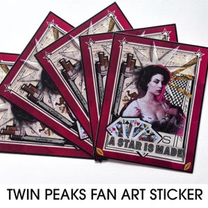 Autocollant Twin Peaks Owl inspiré par David Lynch - Cadeau de l’émission télévisée des années 90 - Cadeau Twin Peaks - Twin Peaks Fan Art