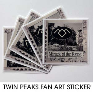 Autocollant Twin Peaks Owl inspiré par David Lynch - Cadeau de l’émission télévisée des années 90 - Cadeau Twin Peaks - Twin Peaks Fan Art