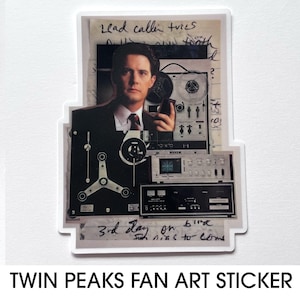 Autocollant Twin Peaks Owl inspiré par David Lynch - Cadeau de l’émission télévisée des années 90 - Cadeau Twin Peaks - Twin Peaks Fan Art
