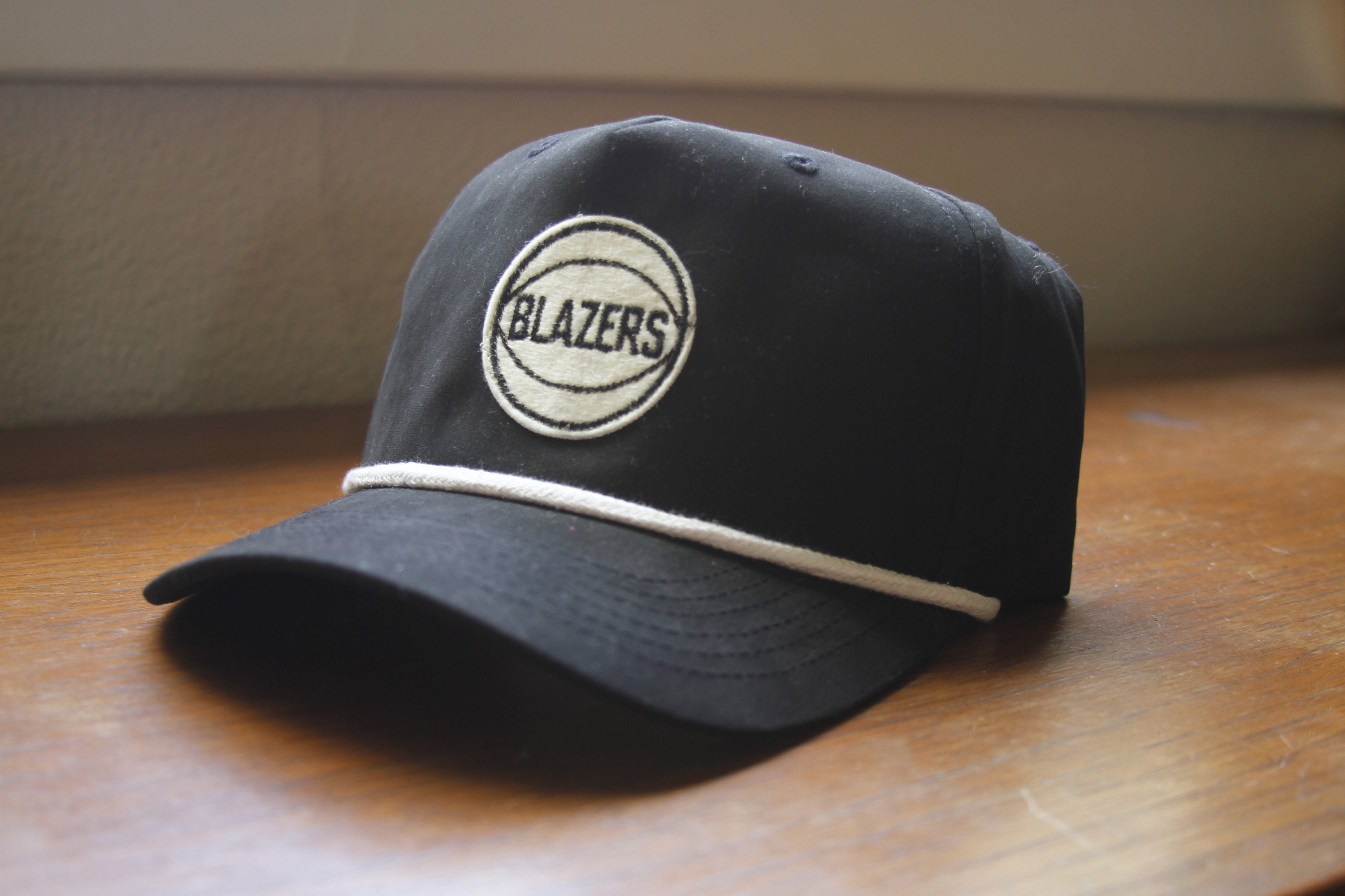 New Era Men's Black Portland Trail Blazers Sport Logo Cuffed Knit Hat with  Pom