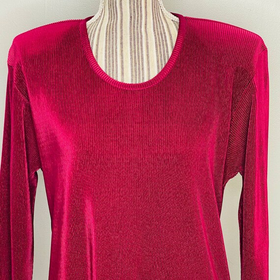 Vintage Maxima Plisse Micro Pleat Tunic Top Mini … - image 6