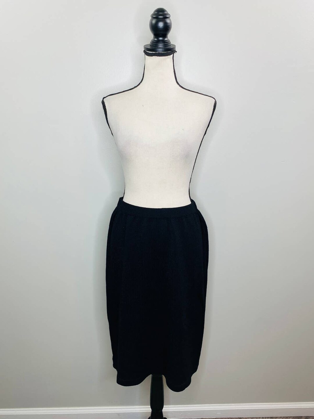 Vintage Alnoral Al Spokavicius Black Knit A-line Skirt Womens - Etsy