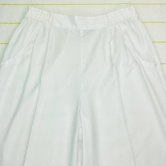 Vintage Patchington White Pleated High Rise Ankle… - image 2