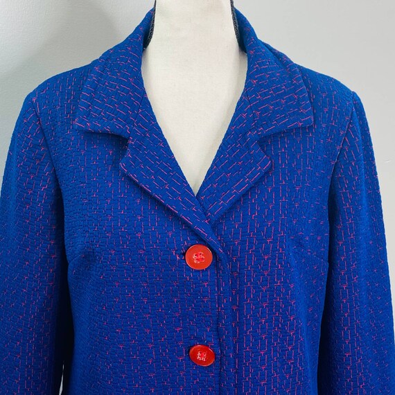 Vintage 70s Textured Overcoat Trench Women Large … - image 6