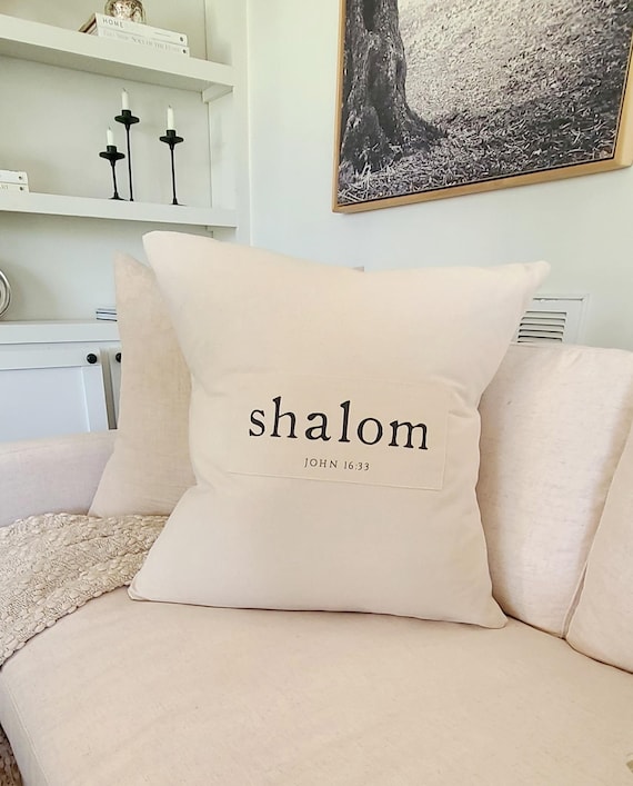 Square Decorative Pillow Minimalist Christian Home Decor 22 X 22 Pillow Cover With Poly or Down Insert Elegant Bible Verses Etsy