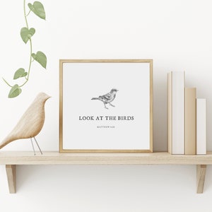 Bible Sketch Animal Prints with Scripture Verse | Square 13 x 13&quot; | High Quality Paper Art Prints | Ready to be framed | Buy 3, Get One FREE