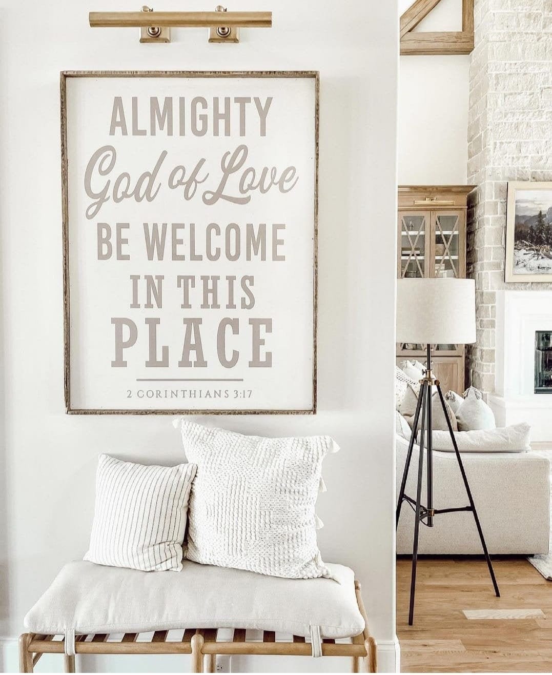 God of Love Framed Wood Sign • Christian Farmhouse Decor (48 X 36