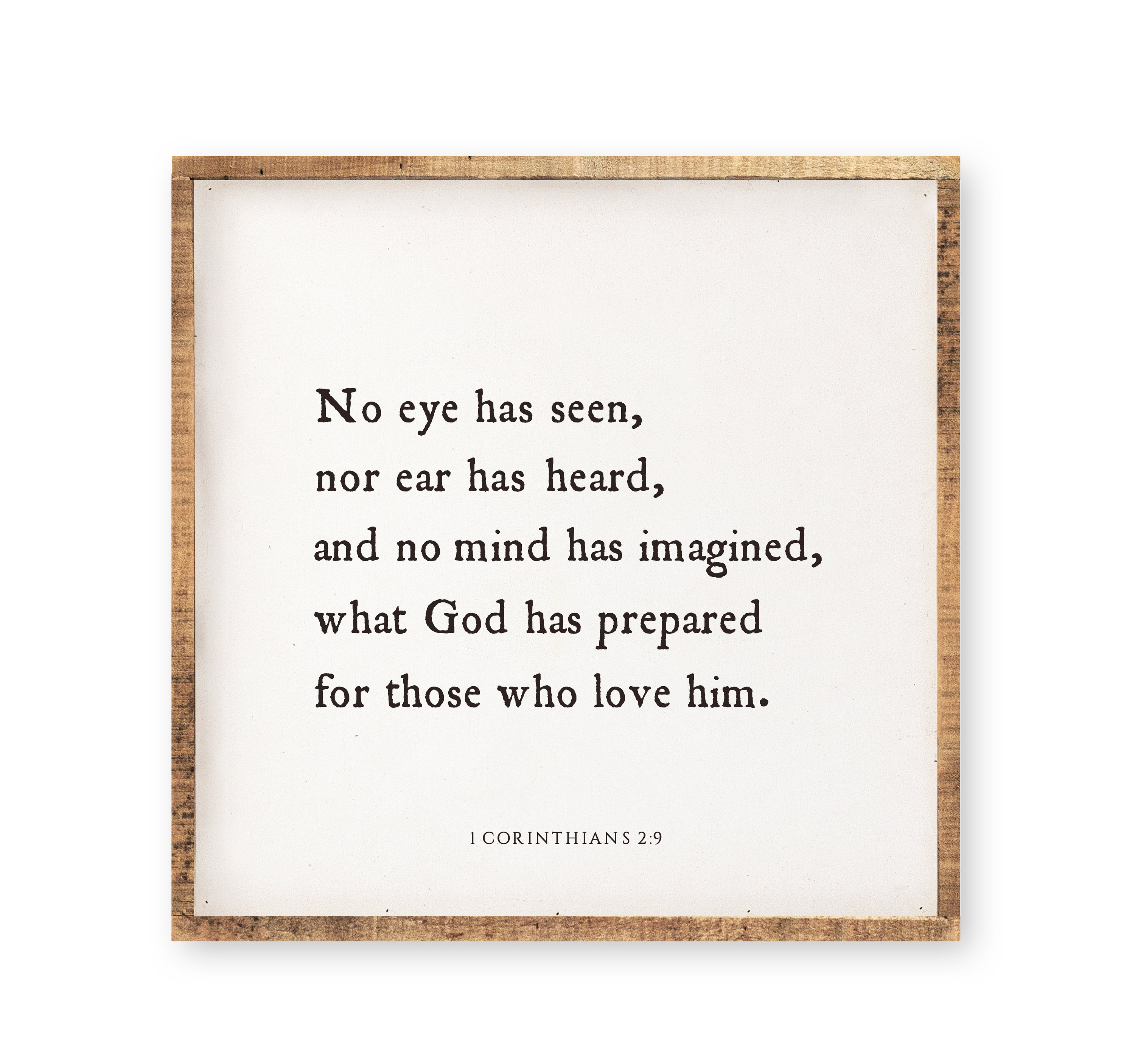 No Eye Has Seen nor Ear Has Heard 36 X 36 Framed Wood Etsy