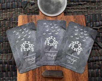3 card reading for personal creative growth with my hand drawn Scandinavian Petroglyph Tarot