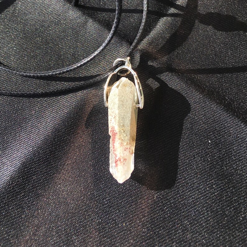 Goddess Eagle Woman Ethical Quartz Forest Crystal Necklace
