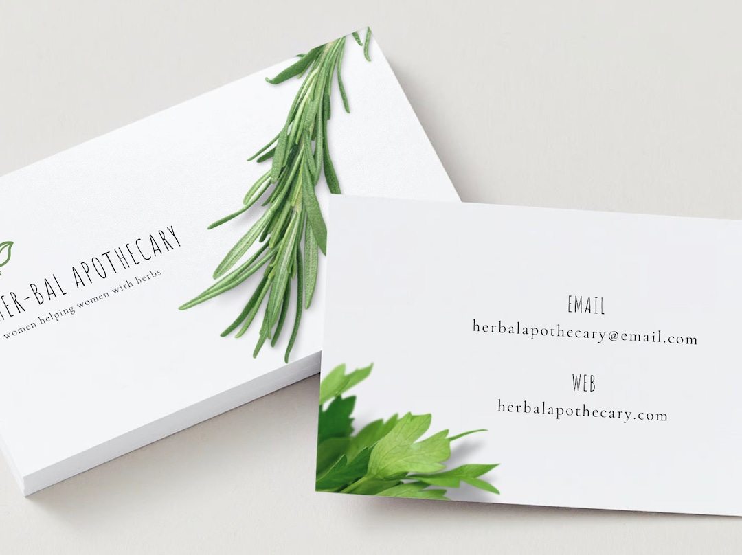 Digital Download Business Card for Herbal/herbalist Business Etsy