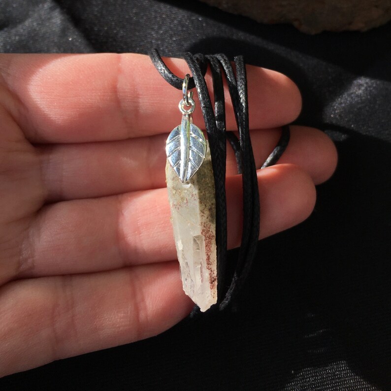 Goddess Eagle Woman Ethical Quartz Forest Crystal Necklace