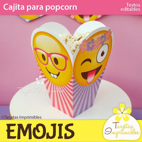 Emojis babe popcorn box to print. Pdf. Immediate download. Il_570xn