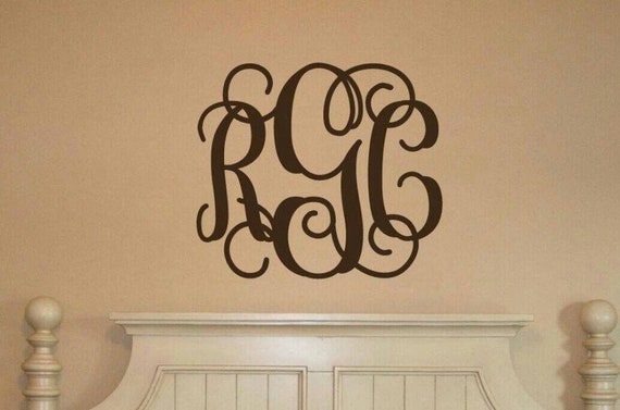Vinyl Wall Monogram Decal