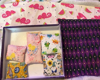 Juguete personalizado con hierba gatera: relleno reciclado, diseños de tela a elegir (Mario, Hello Kitty, princesas).