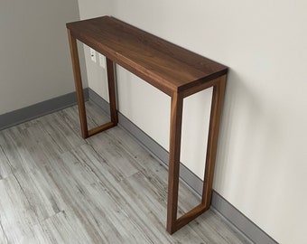 Modern Solid Walnut Console / Sofa Table