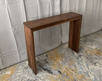 Modern Solid Walnut Console / Sofa Table (Solid Version)