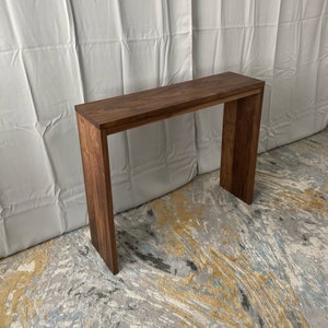 Modern Solid Walnut Console / Sofa Table (Solid Version)