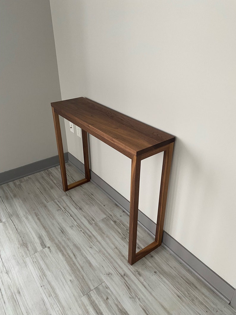 Modern Solid Walnut Console / Sofa Table image 1