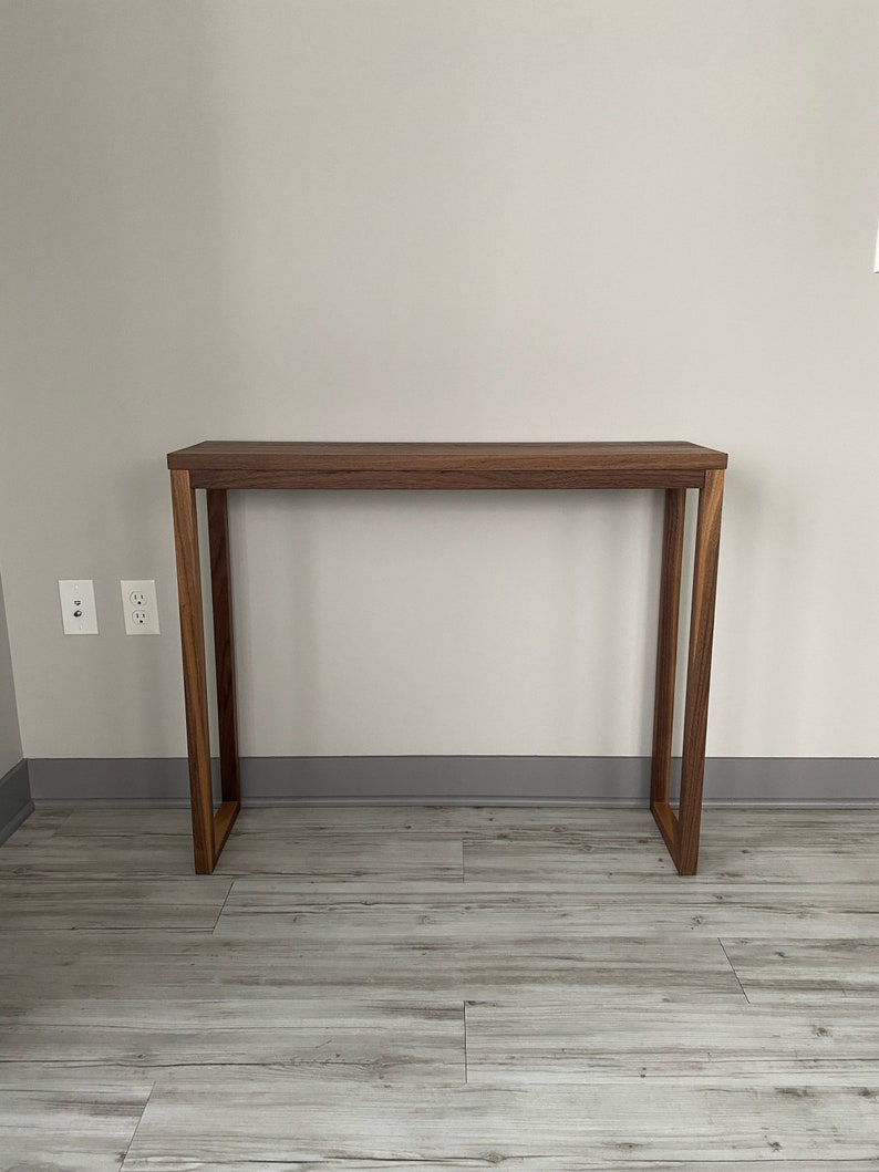 Modern Solid Walnut Console / Sofa Table image 2