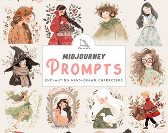 Midjourney Prompts for Enchanting Hand-Drawn Character Illustrations