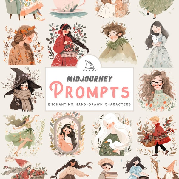 Midjourney Prompts for Enchanting Hand-Drawn Character Illustrations