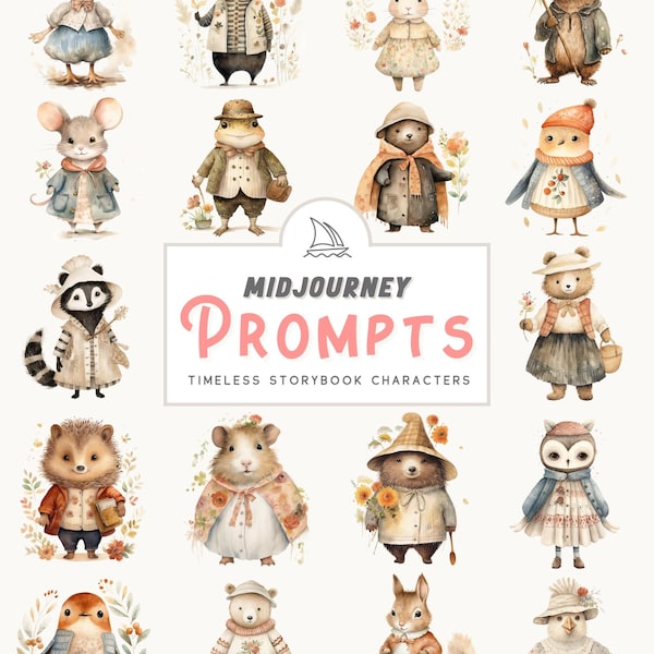 Midjourney Prompts for Timeless Storybook Characters and Children's Book Illustrations