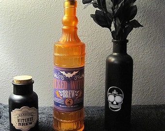 Wicked Witches Brew Garrafa Laranja - Horror Gótico Assustador Decoração de Casa