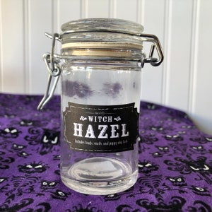 Small Witchhazel Apothecary Bottle with Lid- Horror Gothic Spooky Home Decor