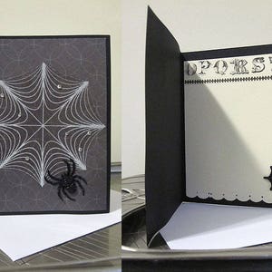 Spider Web! Halloween Greeting Card - Gothic Spooky Handmade