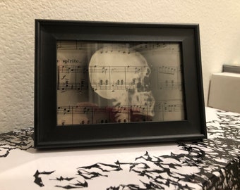 Xray Skull Framed Art Picture - Horror Gothic Home Decor