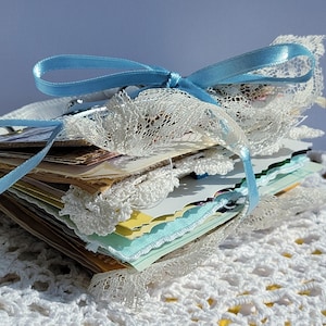 Precioso diario vintage, álbum de recortes, cuaderno de viaje, diario de recuerdos, grimorio, libro de las sombras. Recortes y recortes vintage.