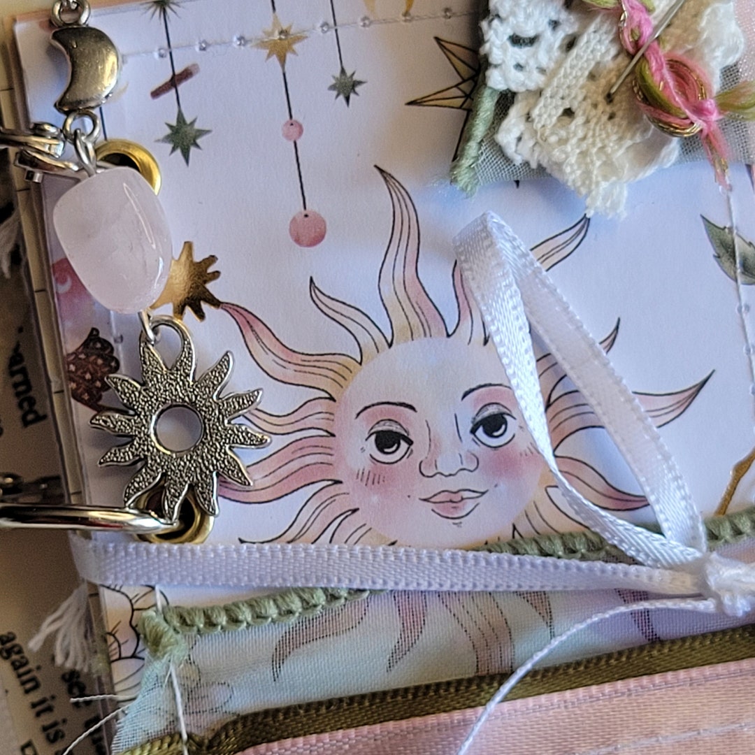 Magical and Elegant Pocket Junk Journal. Sun Moon and Crystal Inspired ...