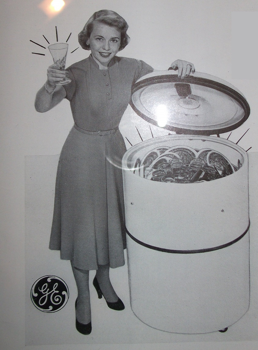 General Electric Portable Dishwasher. Vintage Ad. 1950. Perfect