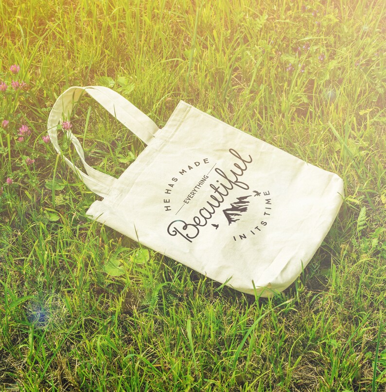 hiking Tote Everything Beautiful Mountain tote Adventure Bag Travel tote Beautiful tote Beauty Tote Bag Jesus Bag Hiking