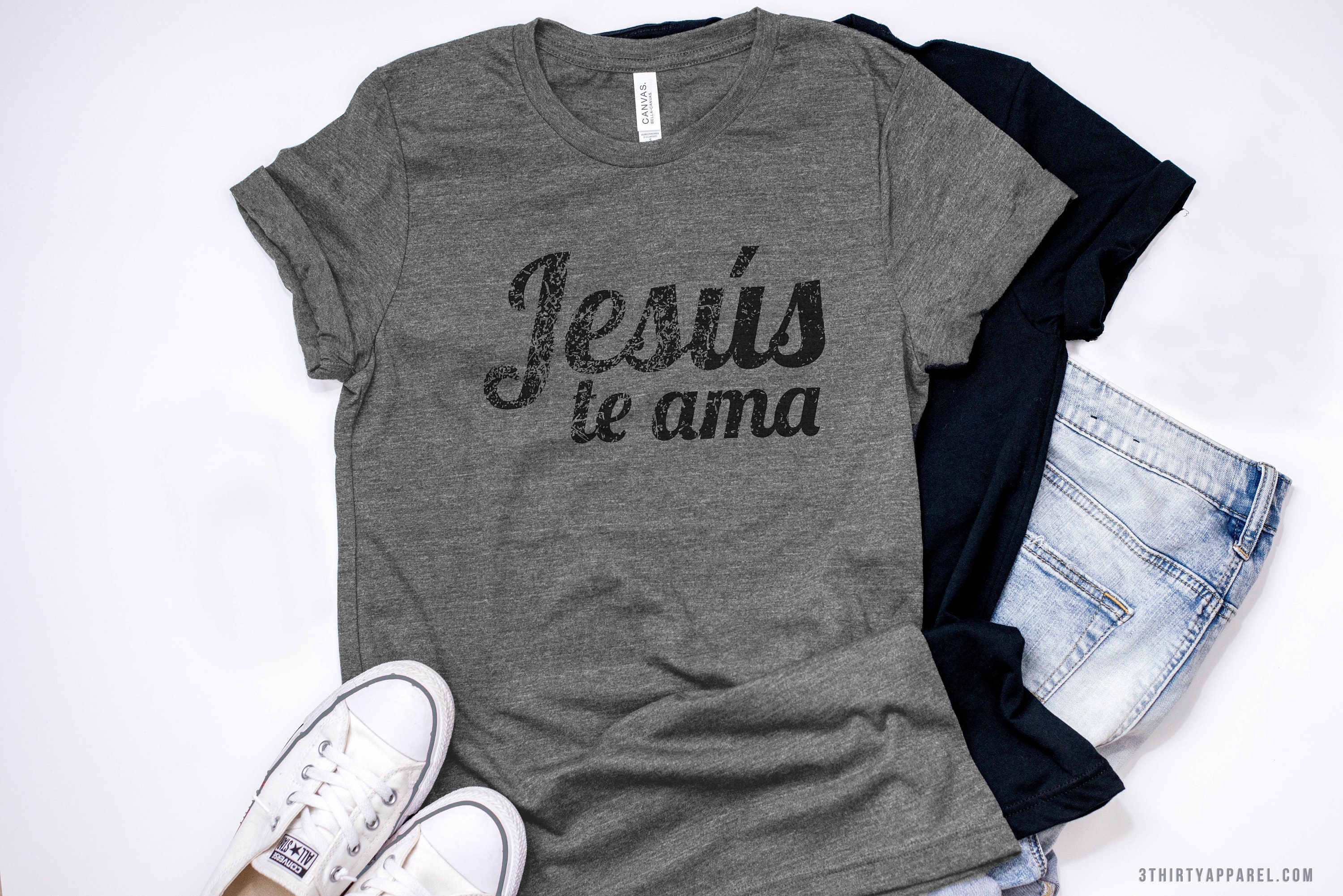 Jesús Te Ama Spanish Christian Tshirt Spanish Tshirts Etsy