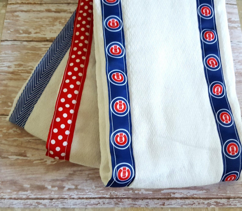 Set of 3 Burp Cloths// Chicago Cubs Burp Cloths// Baby Shower Etsy