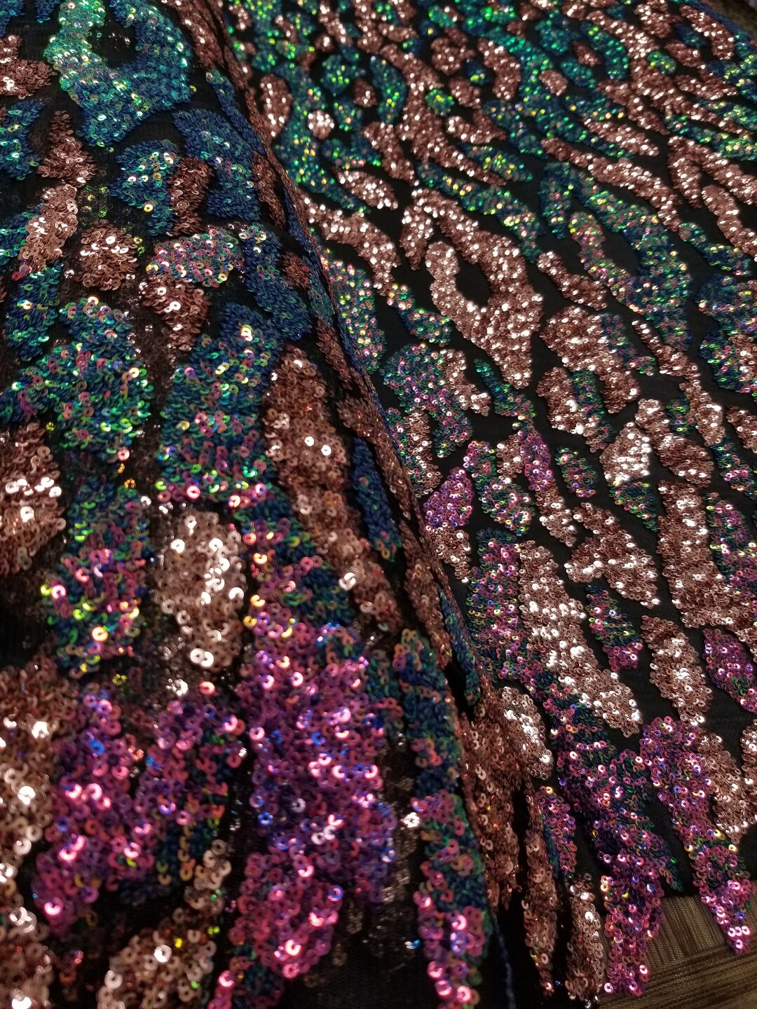Champagne Multicolor Super Luxury Full Sequins Embroidered - Etsy