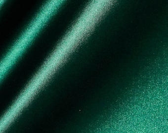 Hunter Green Satin Fabric 60" Inch Wide – 10 Yards By Roll