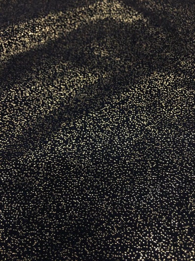 Black and Gold Sparkle - 1 Yard Zuma Fabrics 100/% BLACK COTTON With Gold Foil Sparkle Print Sold By The Yard Used For Making Face Masks