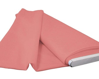 Polyester Poplin Fabric, 60" Wide, Flat Fold roll, 5 Yard Package. Dusty Rose.