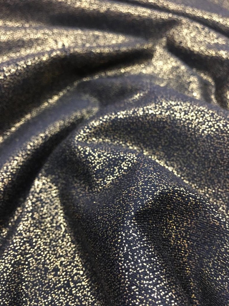 Black and Gold Sparkle - 1 Yard Zuma Fabrics 100/% BLACK COTTON With Gold Foil Sparkle Print Sold By The Yard Used For Making Face Masks