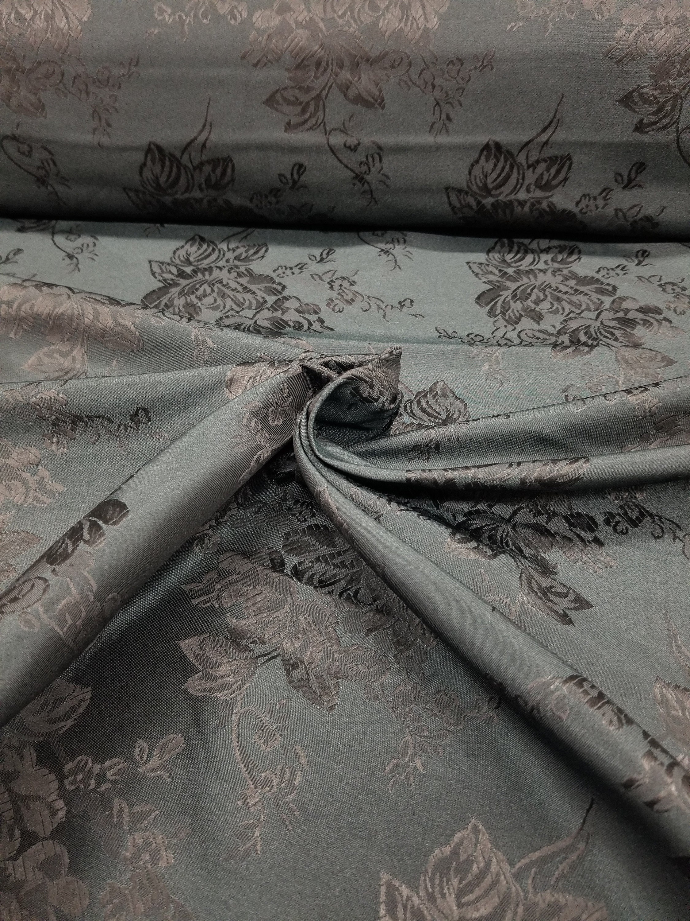 Black Brocade Fabric, Jacquard Fabric, Clouds Fabric, Chinese Fabric, by  the Yard 