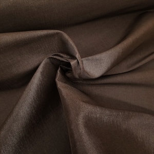 Dark Brown Stretch Taffetta Fabric by the Yard